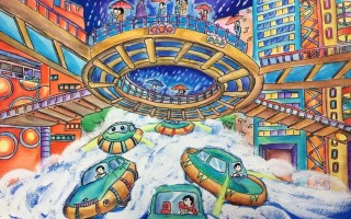 4开纸科技画 33张科技与传承 科技科幻绘画获奖素材